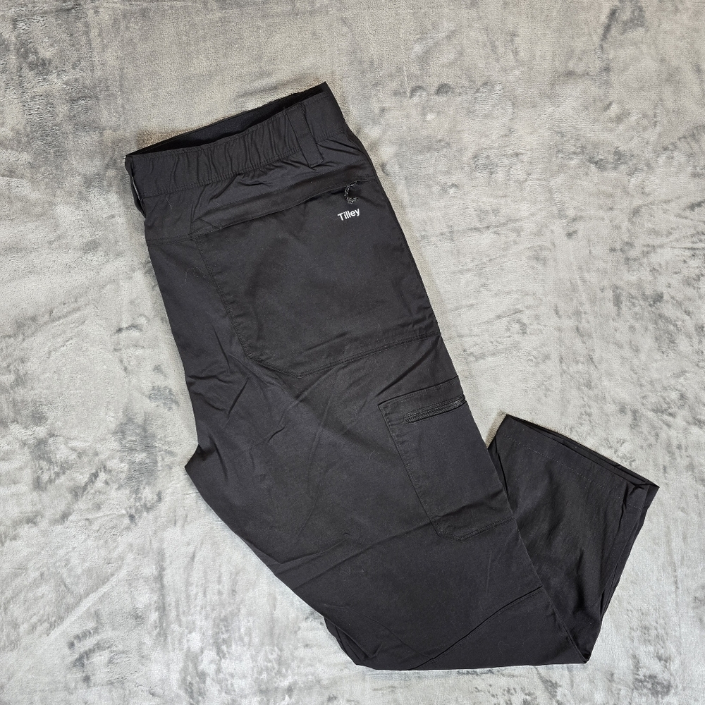 Tilly Terk Cargo Hiking Pants Size 36x30 Black Outdoors Performance